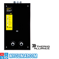 Колонка газовая дымоходная Thermo Alliance JSD20-10GD 10 л стекло (черное)