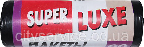 Пакет для сміття "Super Lux" 60 л. 10 шт., чорний