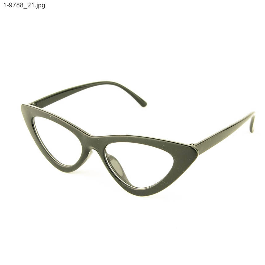 Оптом іміджеві жіночі окуляри котяче око - Чорні - 1-9788, фото 1