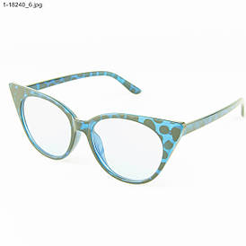 Оптом іміджеві жіночі окуляри котяче око - Леопардові - 1-18240