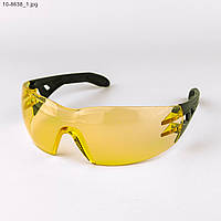 Оптом очки мужские спортивные - черные с желтыми линзами - 10-8638
