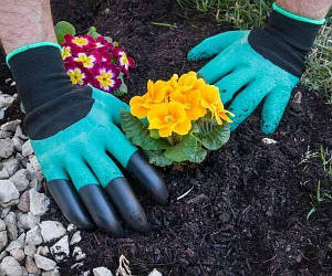 Рукавички садові Garden Genie Gloves з пластиковими нігтями