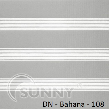 Рулонні штори для вікон День Ніч в закритій системі Sunny з П-подібними направляючими, тканина DN-Bahama - 3, фото 1