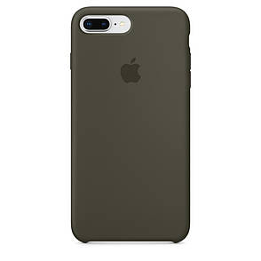 Силіконовий чохол Silicone Case Premium Dark Olive для iPhone 7 Plus / 8 Plus, фото 1