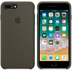 Силіконовий чохол Silicone Case Premium Dark Olive для iPhone 7 Plus / 8 Plus, фото 4