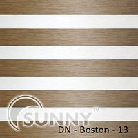 Рулонные шторы для ОКОн День Ночь в закрытой системе Sunny с П-образными направляющими, ткань DN-Boston
