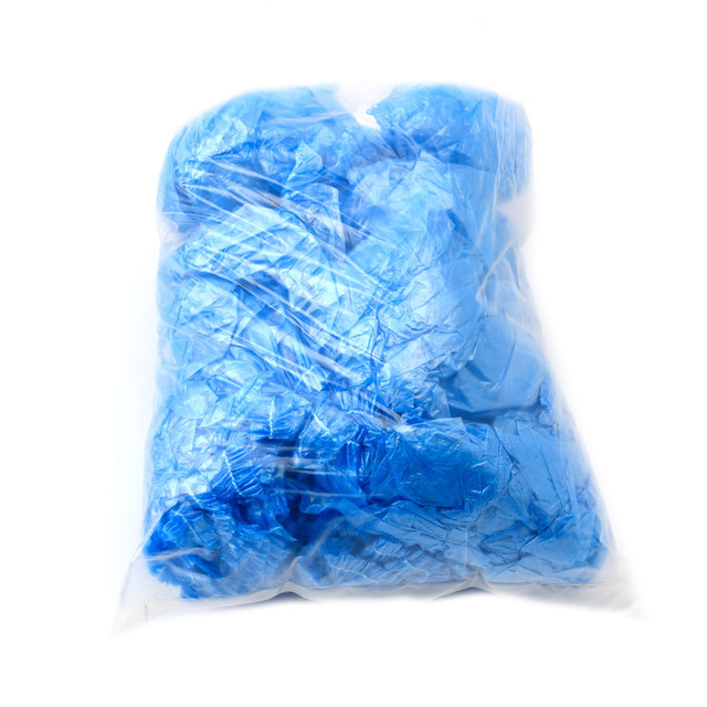 бахіли одноразові сині упаковка 100 шт знімок бахіли одноразові сині упаковка 100 шт