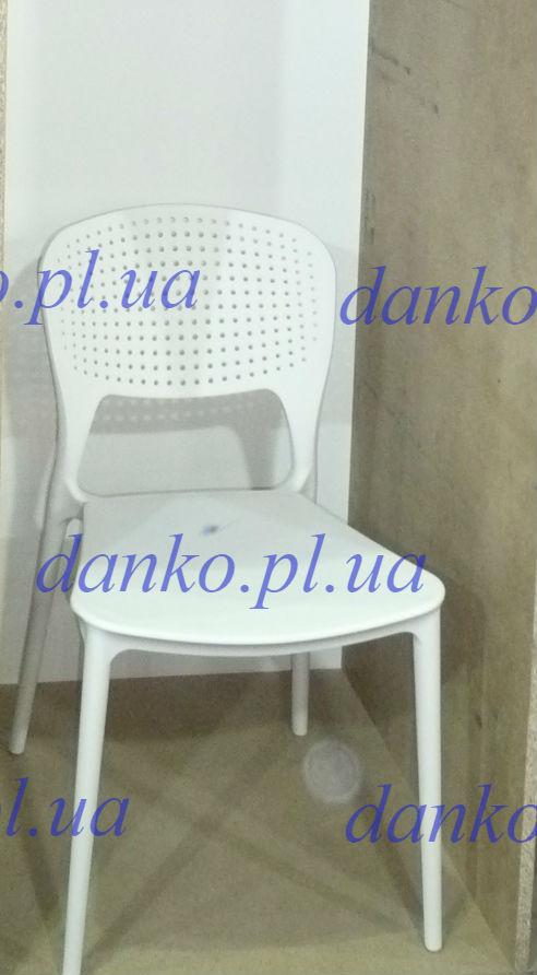 Стілець пластиковий для кафе Mark (Марк) білий 07 від Onder Mebli