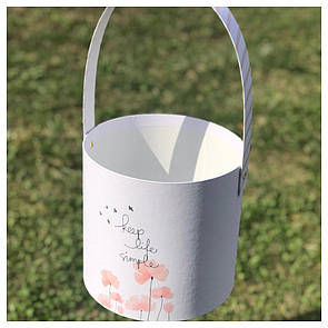 Кошик для квітів "Keep life simple" 16*15 см