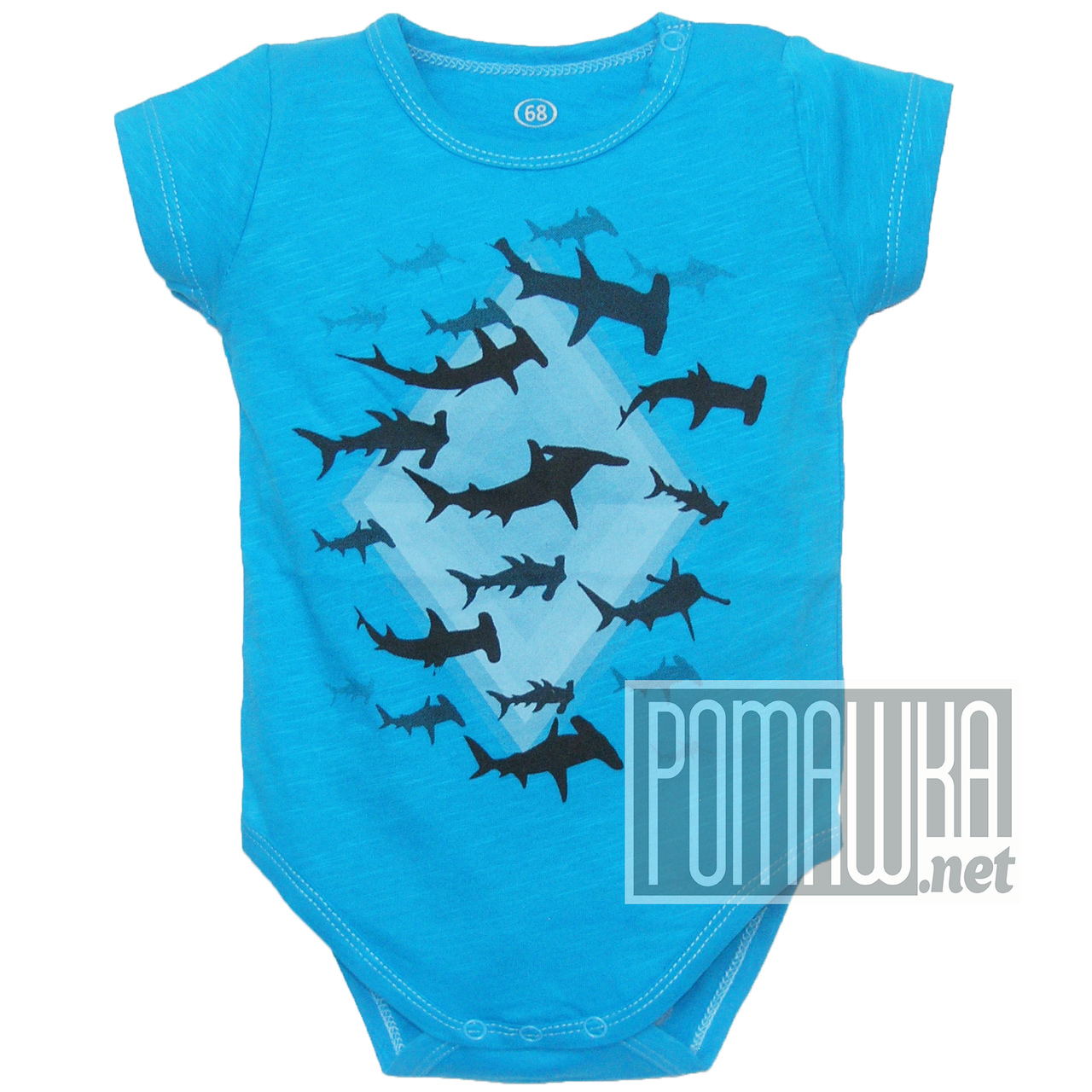 Дитячий боді короткий рукав 74 5 6 7 міс літній для хлопчика дитини малюків літо з КУЛІР 4666 Бірюзовий