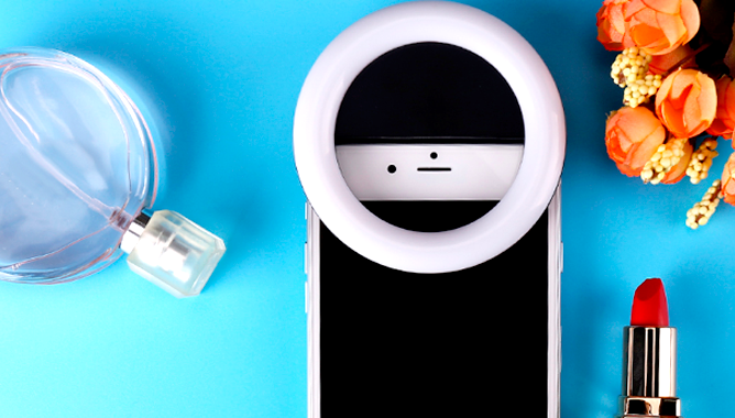 Selfie Ring Світлодіодне кільце для селфі RK-14 чорне