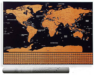 Скретч карта світу в тубусі Scratch My Map