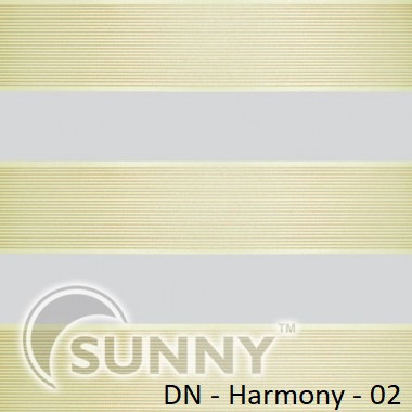 Рулонні штори для вікон День Ніч в закритій системі Sunny з П-подібними направляючими, тканина DN-Harmony, фото 1