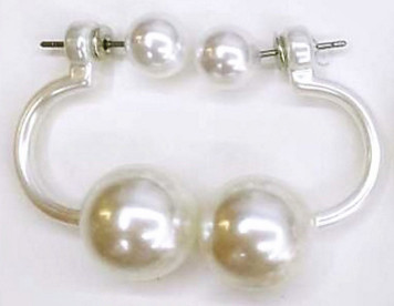 Сережки Dior Діор на дужці Білі, фото 1