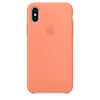 Силіконовий чохол Silicone Case Premium Peach для iPhone X / Xs