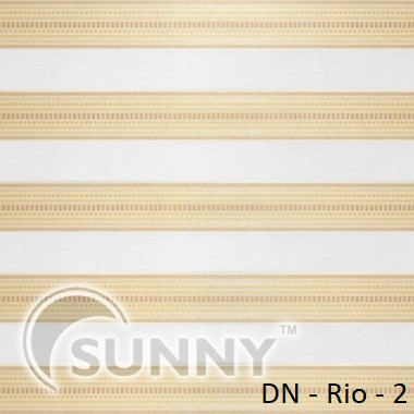 Рулонні штори для вікон День Ніч в закритій системі Sunny з П-подібними направляючими, тканина DN-Rio, фото 1