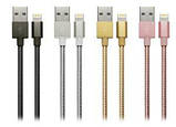 USB-кабель у металевому обплетенні для заряджання microUSB, фото 5