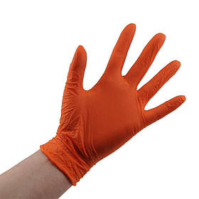 Рукавички нітрилові STYLE ORANGE Ampri 100 шт. жовтогарячі