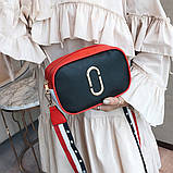 Сумка жіноча Camera Bag з текстильним ремінцем у стилі Marc Jacobs (біла), фото 5