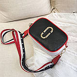 Сумка жіноча Camera Bag з текстильним ремінцем у стилі Marc Jacobs (біла), фото 8