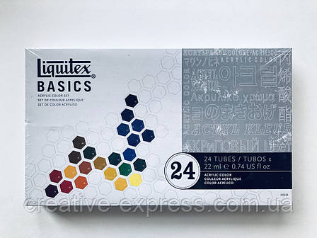 Набір акрилових фарб BASICS SET 24X22ML, фото 1