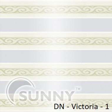 Рулонні штори для вікон День Ніч в закритій системі Sunny з П-подібними направляючими, тканина DN-Victoria, фото 1