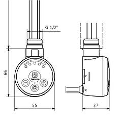 Тэн Terma MEG -0.3 600-900 W для полотенцесушителей (белый), фото 2