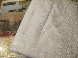 Скатертина 150*300 см. з мереживом