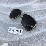 Чорні сонцезахисні окуляри "крапелька" у вишуканій оправі, фото 4