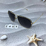 Чорні сонцезахисні окуляри "крапелька" у вишуканій оправі, фото 6