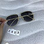 Чорні сонцезахисні окуляри "крапелька" у вишуканій оправі, фото 7