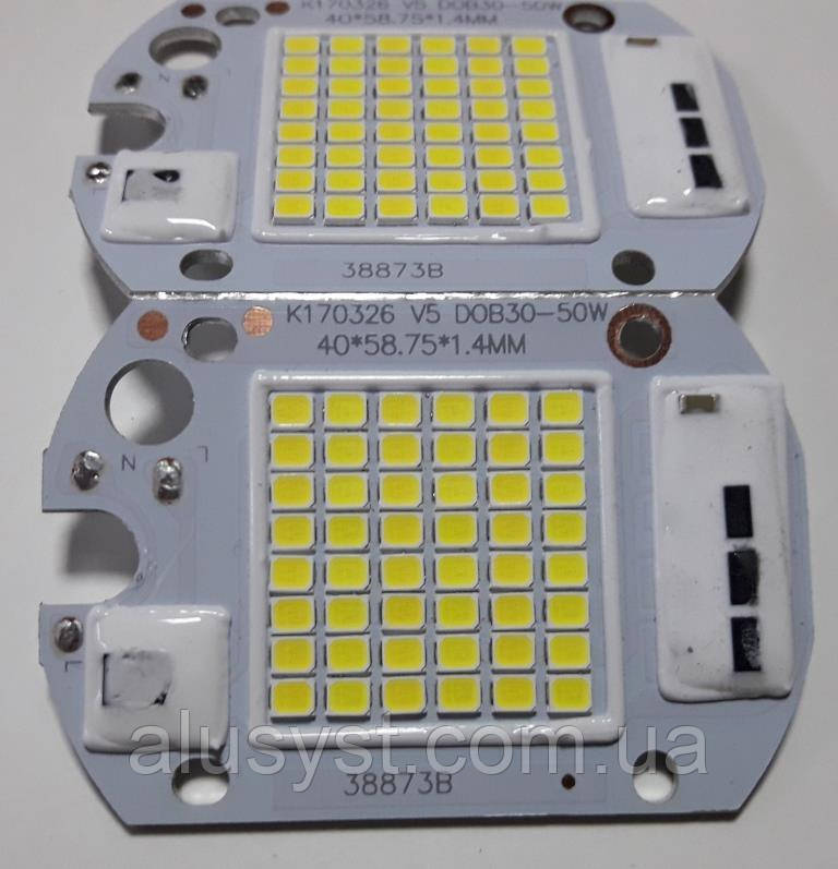 Світлодіодний модуль. 220V  ⁇  50 W із вбудованим блоком живлення. Матриця SMD +IC драйвер