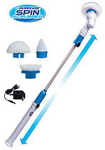 Щітка-ураган 3 в 1 для чищення плитки Hurricane Cordless Spin Scrubbe R13816 обертається електрична, фото 4
