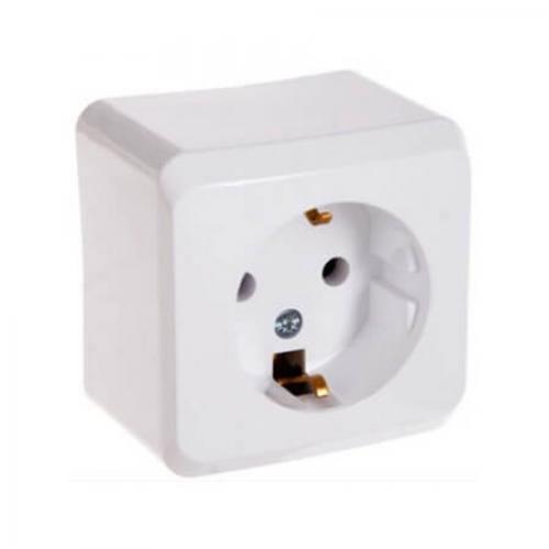 Накладна Розетка з ЗК Біла PRIMA Schneider Electric