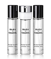 Набір Chanel Bleu de Chanel (Талетна вода 20 мл * 3) Запаска