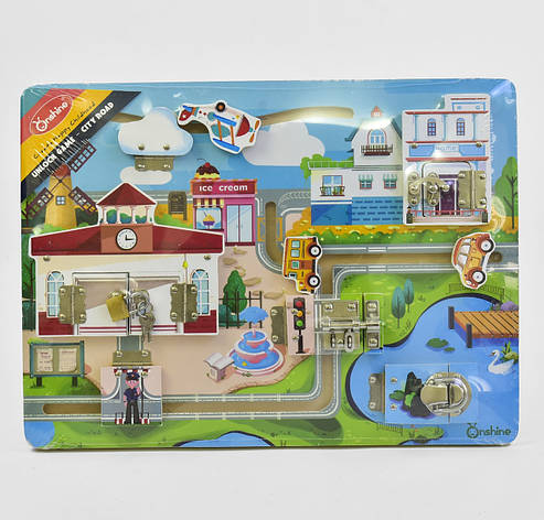 Дерев'яна гра бизиборд Місто, фото 1