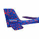 Літак планер з поліпропілену, 48 см Синій, фото 4