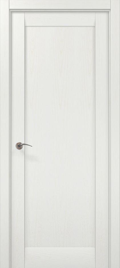 Двері екокошпон, Полотно, серія Millenium (ML-00Fс) Білий матовий