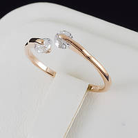 Непревзойденное кольцо с кристаллами Swarovski, покрытое золотом 0656