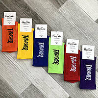 Носки мужские демисезонные хлопок Happy Socks Thrasher, размер 41-45, высокие, ассорти, 03299