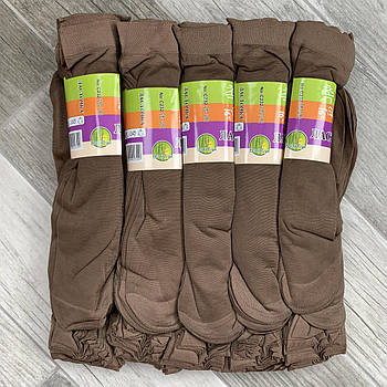 Шкарпетки жіночі капрон рулон, пучок Ластівка, 23-25 розмір, мокко - шоколад, 1200