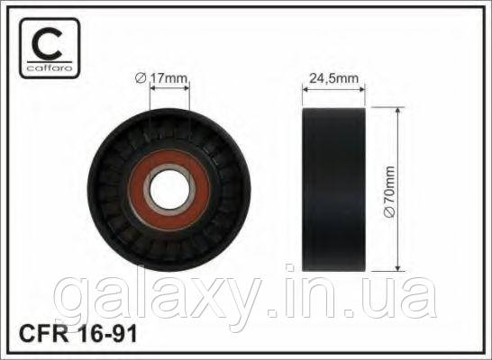 Ролик VW/Audi/Seat/Skoda 1.4/1.9/2,0TDI натягувача ременя струмкового поліклінового