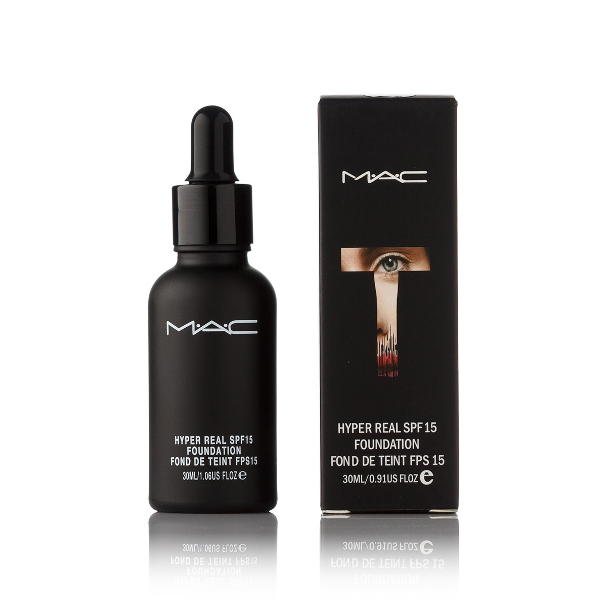 Тональний крем Mac Hyper Real Foundation SPF 15 (піпетка) (палітра по 3 шт.А (№ 20, 30, 40) У (25, 35, 45)