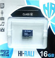 Hi-Rali 16 GB Micro SDHC HI-16GBSDCL 10-00 без адаптера Карта памяти Class 10
