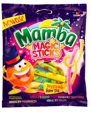 Жувальні цукерки Mamba Magic Sticks в упаковці 290 г Німеччина