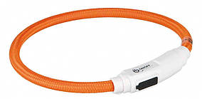 Нашийник для кішок і собак Trixie USB Flash Light Ring світиться, 35 см Помаранчевий