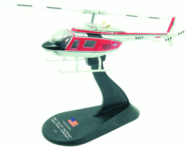 Модель Вертольоти Світу (Amercom) №17. Bell 206 JetRanger в масштабі 1:72