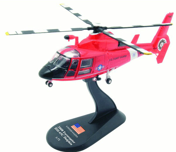 Модель Вертольоти Світу (Amercom) №22. Eurocopter HH-65C Dolphin в масштабі 1:72, фото 1