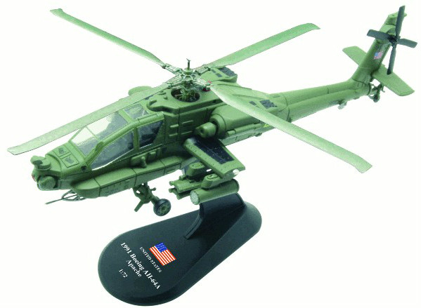 Модель Вертольоти Світу (Amercom) №26. Boeing AH-64A Apache в масштабі 1:72