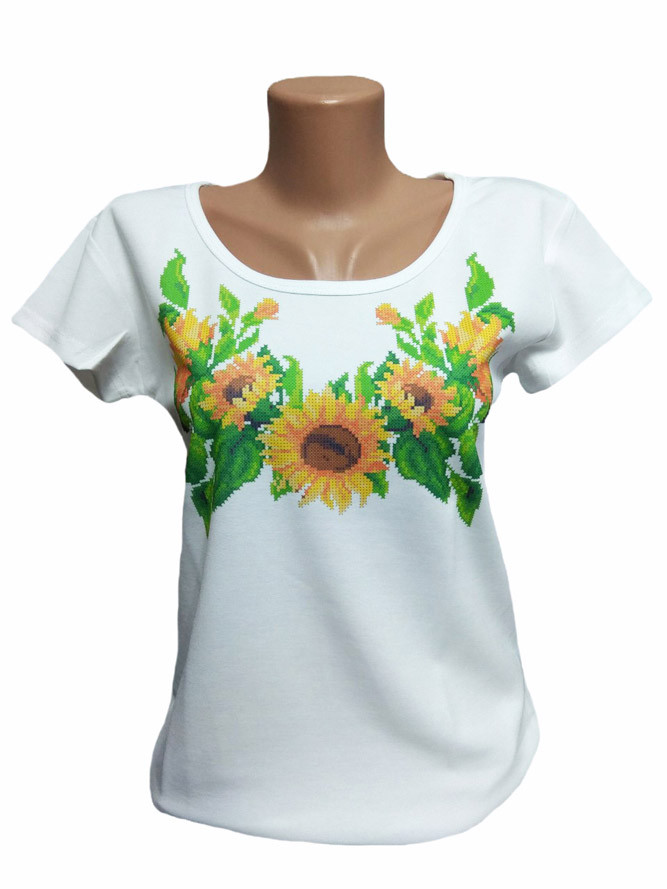 Футболка жіноча для вишивання бісером або нитками FZ1, фото 1